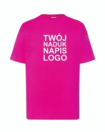 dziecieca-koszulka-t-shirt-z-twoim-napisem-nadrukiem-logo-fuksja-roz-12-14