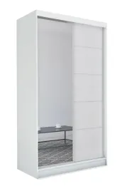 szafa-150-cm-przesuwna-biala-lustro-m150