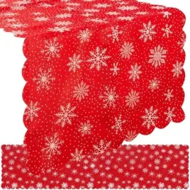 bieznik-swiateczny-na-stol-150x35cm-czerwony-w-biale-sniezynki-ozdoba-stolu
