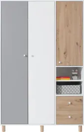 szafa-120-cm-biala-szara-dab-artisan-3-drzwi-far1