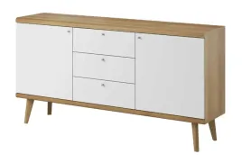 komoda-160-cm-biala-dab-na-drewnianych-nozkach-pr5