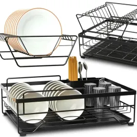suszarka-do-naczyn-ociekacz-z-tacka-dwupoziomowy-stojacy-duzy-czarny-koszyk
