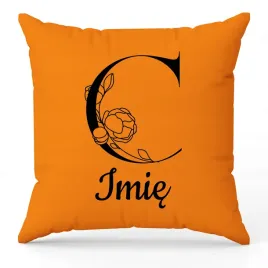 poduszka-twoje-imie-monogram-litera-c-pomaranczowy-na-prezent-wzory