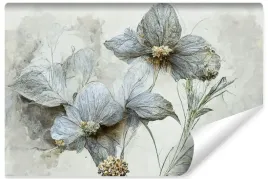fototapeta-do-salonu-styl-vintage-abstrakcja-kwiaty-natura-rosliny-450x300