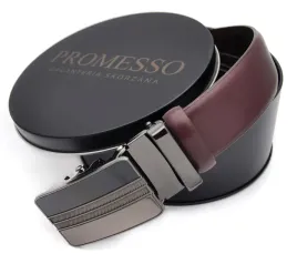 meski-pasek-skora-promesso-z-automat-klamra-bordowy-pudelko-na-prezent