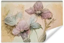 fototapeta-do-salonu-kwaty-abstrakcja-styl-vintage-natura-450x300