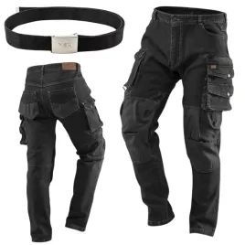 neo-spodnie-robocze-meskie-jeans-z-paskiem-stretch-denim-wzmocnienia-oxford