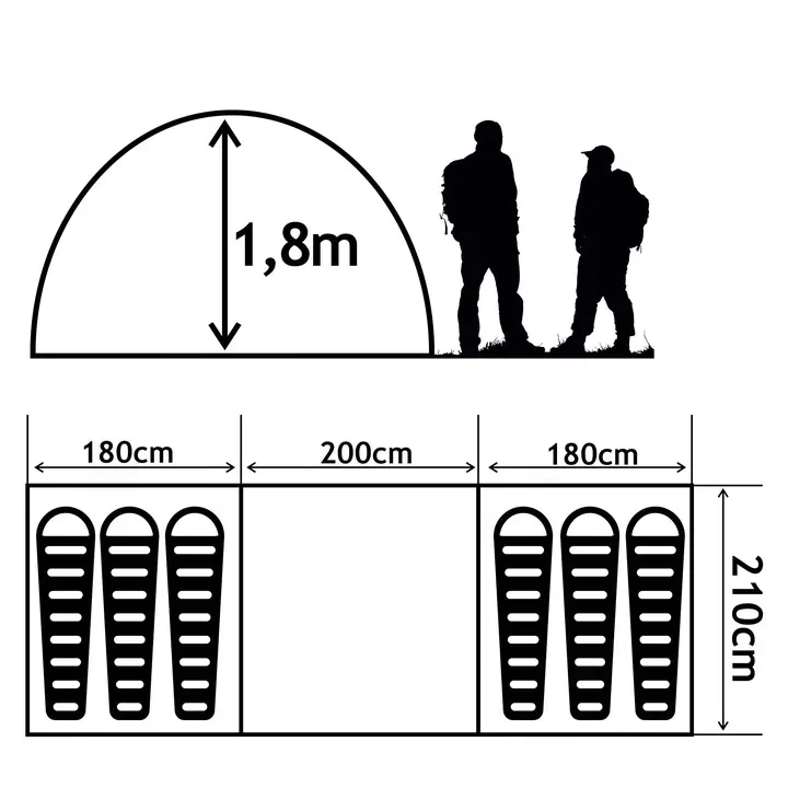namiot-6-osobowy-2-sypialnie-przedsionek-tropik-wodoodporny-3000mm-solidny-stan-nowy