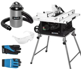 graphite-pilarka-stolowa-skladana-1600w-odciag-wiorow-rekawice-okulary