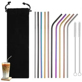 10x-slomki-rurki-metalowe-eko-wielorazowe-kolorowe-2x-czysciki-zestaw-xxl