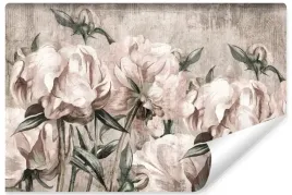 fototapeta-do-sypialni-abstrakcja-kwiaty-piwonie-peonie-beton-450x300