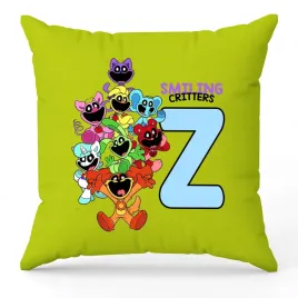 poduszka-ozdobna-zielona-smiling-critters-monogram-litera-z-prezent-wzory