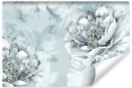 fototapeta-do-jadalni-peonie-piwonie-beton-abstrakcja-natura-450x300