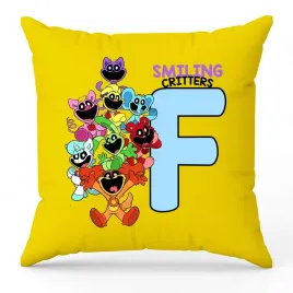 poduszka-ozdobna-zolta-smiling-critters-monogram-litera-f-na-prezent-wzory