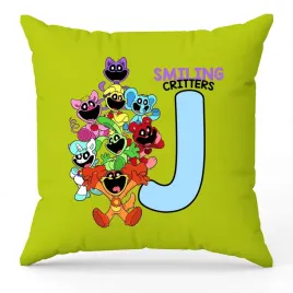 poduszka-ozdobna-zielona-smiling-critters-monogram-litera-j-prezent-wzory
