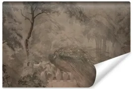 fototapeta-do-salonu-paw-ptak-styl-retro-abstrakcja-natura-450x300