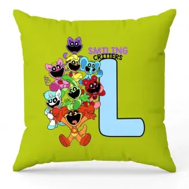 poduszka-ozdobna-zielona-smiling-critters-monogram-litera-l-prezent-wzory