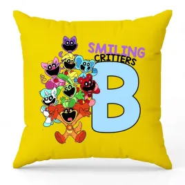 poduszka-ozdobna-zolta-smiling-critters-monogram-litera-b-na-prezent-wzory