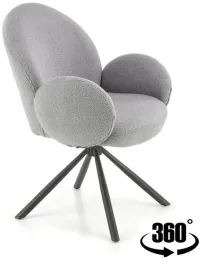 krzeslo-fotel-obrotowe-wygodne-miekkie-boucle-szare-k498-do-stolu-salon