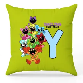 poduszka-ozdobna-zielona-smiling-critters-monogram-litera-y-prezent-wzory