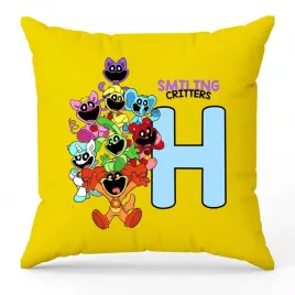 poduszka-ozdobna-zolta-smiling-critters-monogram-litera-h-na-prezent-wzory