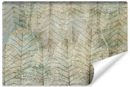 fototapeta-do-jadalni-duze-liscie-abstrakcja-beton-vintage-400x280