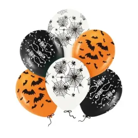 balony-halloween-mix-12cali-6szt-zestaw-pajaki-pajeczyny