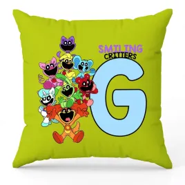 poduszka-ozdobna-zielona-smiling-critters-monogram-litera-g-prezent-wzory