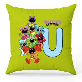 poduszka-ozdobna-zielona-smiling-critters-monogram-litera-u-prezent-wzory