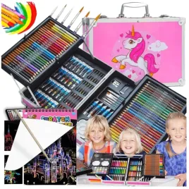zestaw-do-malowania-dla-dzieci-artystyczny-w-walizce-prezent-145el-gratis