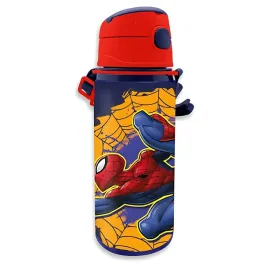 butelka-bidon-aluminiowy-spiderman-600ml-z-paskiem-do-wody-sokow-i-innych