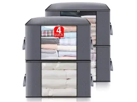 pojemnik-na-posciel-ubrania-4-pack-pikowany-hexagon-60x40x33cm