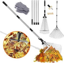 grabie-regulowane-wachlarzowe-215cm-metalowe-z-rekawicami-do-lisci