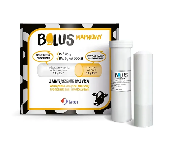 Bolus Wapniowy Plus 175g x 4 szt dłuższe uwalnianie JFARM