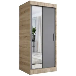 szafa-przesuwna-90cm-sonoma-antracyt-lustro-mkp