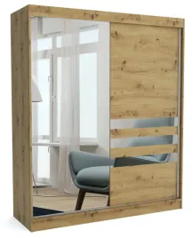 szafa-180-cm-dab-artisan-lustra-paski-przesuwna-ml