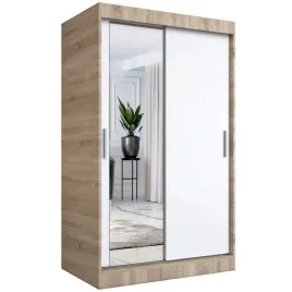 szafa-przesuwna-120-cm-sonoma-biala-lustro-mkp