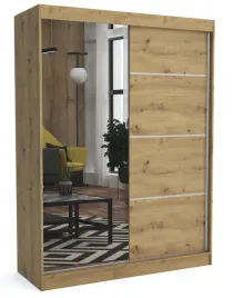 szafa-przesuwna-160cm-dab-artisan-lustro-listwy-ml