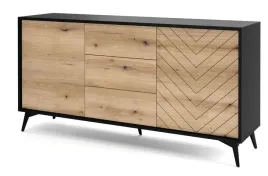 komoda-154-czarna-dab-frez-jodelka-3-szuflady-dm