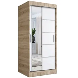 szafa-przesuwna-90-cm-sonoma-biala-lustro-mkp