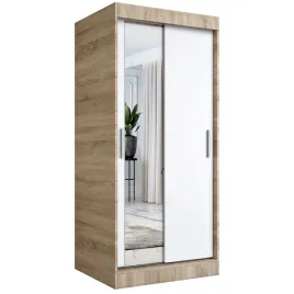szafa-przesuwna-90-cm-sonoma-biala-lustro-mkp