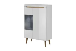 witryna-90-cm-bialy-polysk-dab-drewniane-nozki-na8