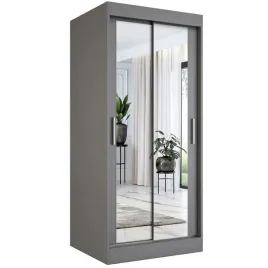 szafa-przesuwna-90-cm-szara-antracyt-lustro-mkp