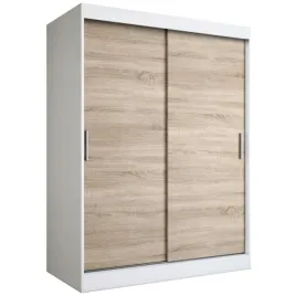 szafa-przesuwna-2-drzwi-150cm-biala-dab-sonoma-mkp