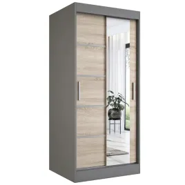 szafa-przesuwna-90-cm-antracyt-sonoma-lustro-mkp
