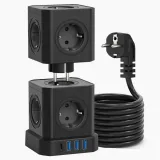 voomy-stack-power-cube-10-2m-power-socket-3-usb-a-and-1-usb-c-20w-czarny