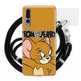 etui-czarny-sznurek-do-huawei-p20-pro-charms-czarny-tom-and-jerry-wzory