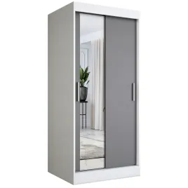 szafa-przesuwna-90-cm-biala-antracyt-lustro-mkp