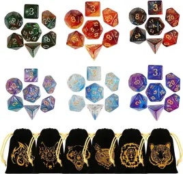zestaw-42x-kolorowe-wielosciennych-kosci-kostki-do-gry-rpg-hobby-woreczki