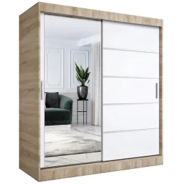 szafa-przesuwna-180-cm-sonoma-biala-lustro-mkp